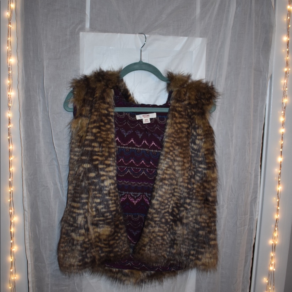 Faux Fur Vest w/ Hood